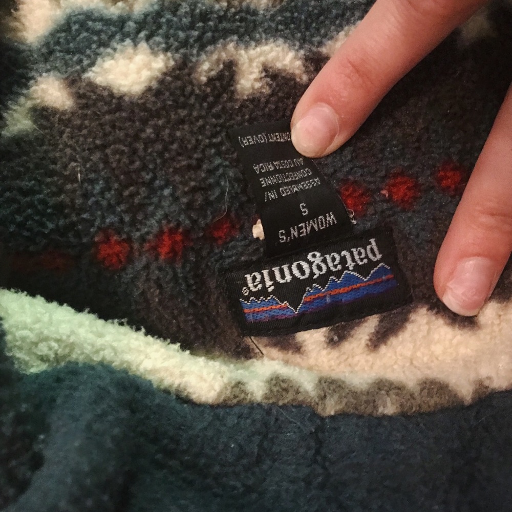 Vintage Patagonia fleece lined coat